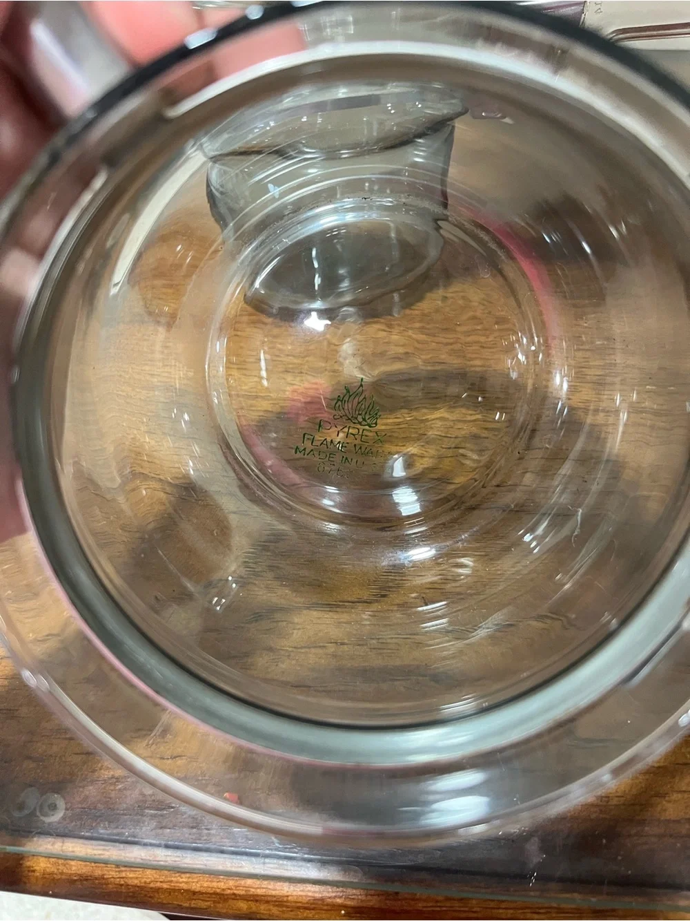 vintage 1960's Pyrex Glass Double Boiler.
